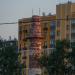 Снесённая дымовая труба в городе Москва