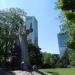 Monument to Janusz Korczak in Warsaw city