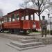 Monument to Vitebsk tramway and sculpture of Conductor in Viciebsk (Vitebsk) city