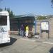 Public transport stop in Alushta city
