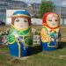 Sculptures of car mechanic matrioshka