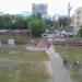 Пешеходный переход через железнодорожные пути в городе Москва