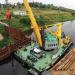 Бывшая строительная площадка опор моста в городе Тверь