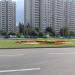 Цветочная клумба в городе Москва