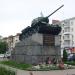 Газон на місті пам'ятника-танка в місті Житомир