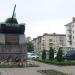 Газон на місті пам'ятника-танка в місті Житомир