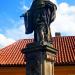 Statue of St. Nicholas of Tolentino in Prague city