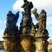 Statue of St. Dominic and St. Thomas Aquinas in Prague city