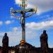 The Bronze Crucifix in Prague city