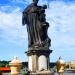 Statue of St. Anthony of Padua in Prague city