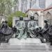 Statue Van Eyck brothers in Ghent city