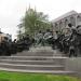 Statue Van Eyck brothers in Ghent city