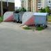 Waste collection point in Homieĺ city