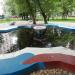 Неработающий фонтан в городе Москва