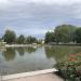 Pond with a fountain