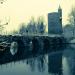 Minnewater bridge in Bruges city