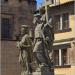 Statue of St. Cosmas and St. Damian in Prague city