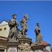 Statue of St. Cosmas and St. Damian in Prague city