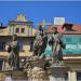 Statue of St. Cosmas and St. Damian in Prague city