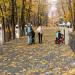 Пешеходный мост через овраг в городе Химки