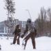 Скульптурная композиция «Кожаный мяч» в городе Казань