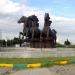 Фонтан-композиция из скачущих коней в городе Москва