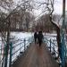 Пешеходный мост через реку Клязьму в городе Щёлково