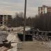 Пешеходный мост через р. Охту (Школьный мост) в городе Мурино