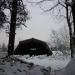 Сломанный ангар в городе Нахабино