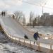 Снесённая вcесезонная детская  горка в городе Каменск-Шахтинский