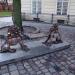 Lion's bench in Lviv city