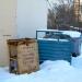 Waste collection point in Homieĺ city