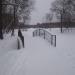 Пешеходный мост в городе Москва