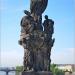 Statue of St. Francis Xavier in Prague city