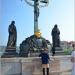 The Bronze Crucifix in Prague city