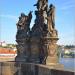 Statue of St. Dominic and St. Thomas Aquinas in Prague city