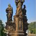 Statue of St. Barbara, St. Margaret, and St. Elizabeth in Prague city