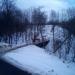 Пешеходный мост через ручей в городе Истра