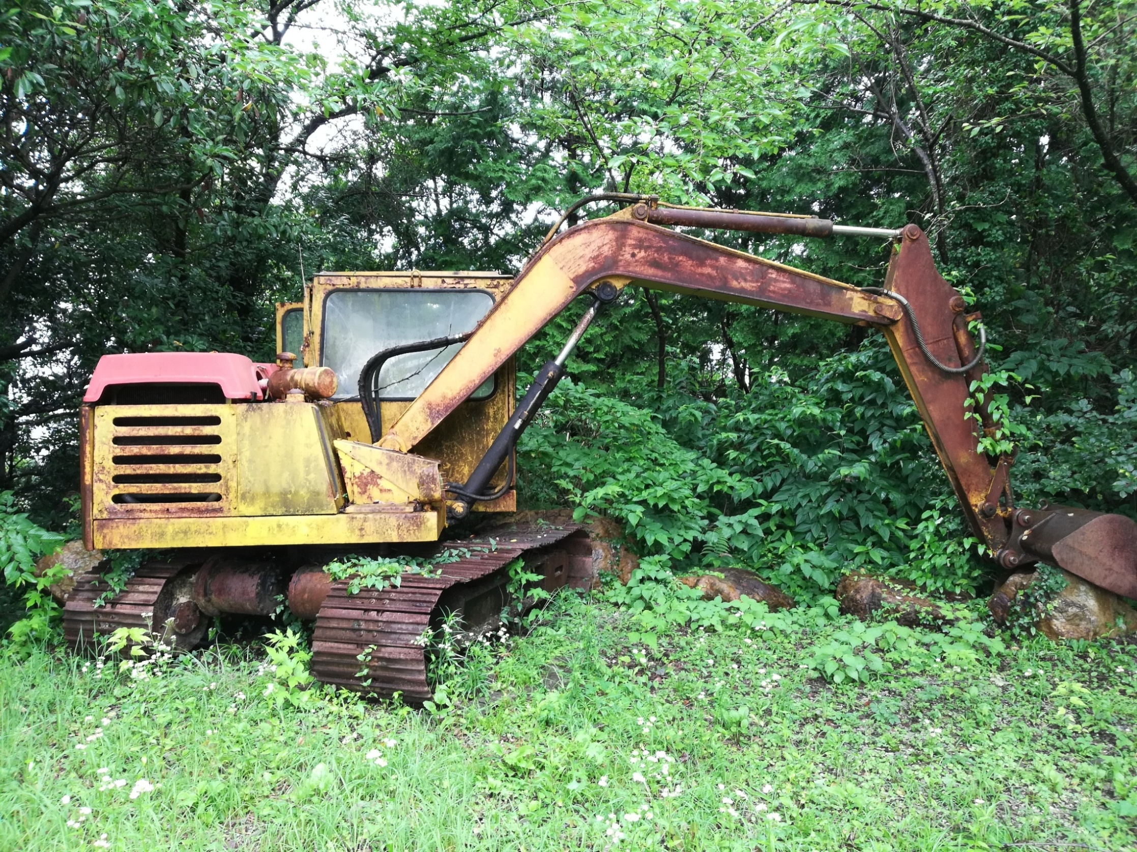 Rusty excavator Usuki