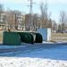 Waste collection point in Homieĺ city