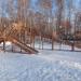 Деревянная детская горка в городе Томилино