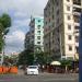 Bus Stop near Botataung Pagoda in Yangon city