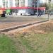 Снесенная сохранившаяся стена снесенного магазина в городе Москва