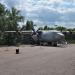 Советский военно-транспортный самолёт Ан-12Б в городе Москва