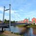 Cricklepit Suspension Bridge in Exeter city