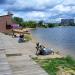 Строгинский пляж в городе Москва