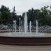 Central square with a fountain in Melitopol city