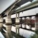 Temporary road bridge over the Seversky Donets river