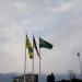 Flagpoles in Zhytomyr city