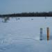 Газопровод на болоте в городе Архангельск